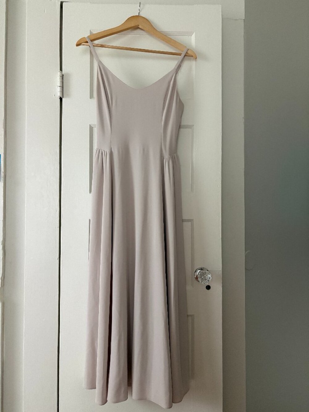 Aritzia Stone-Colored Drop Waist Midi Dress Sz 4